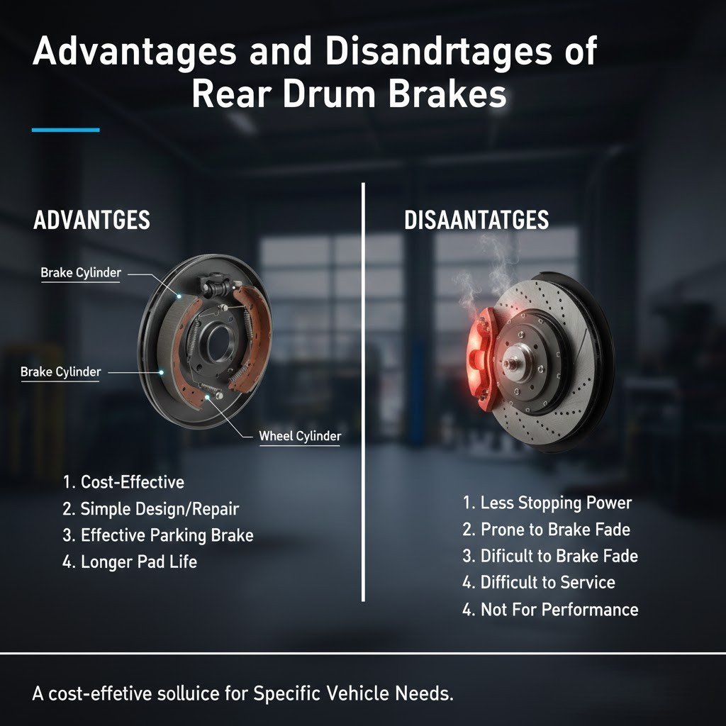 Advantages and Disadvantages of Rear Drum Brakes