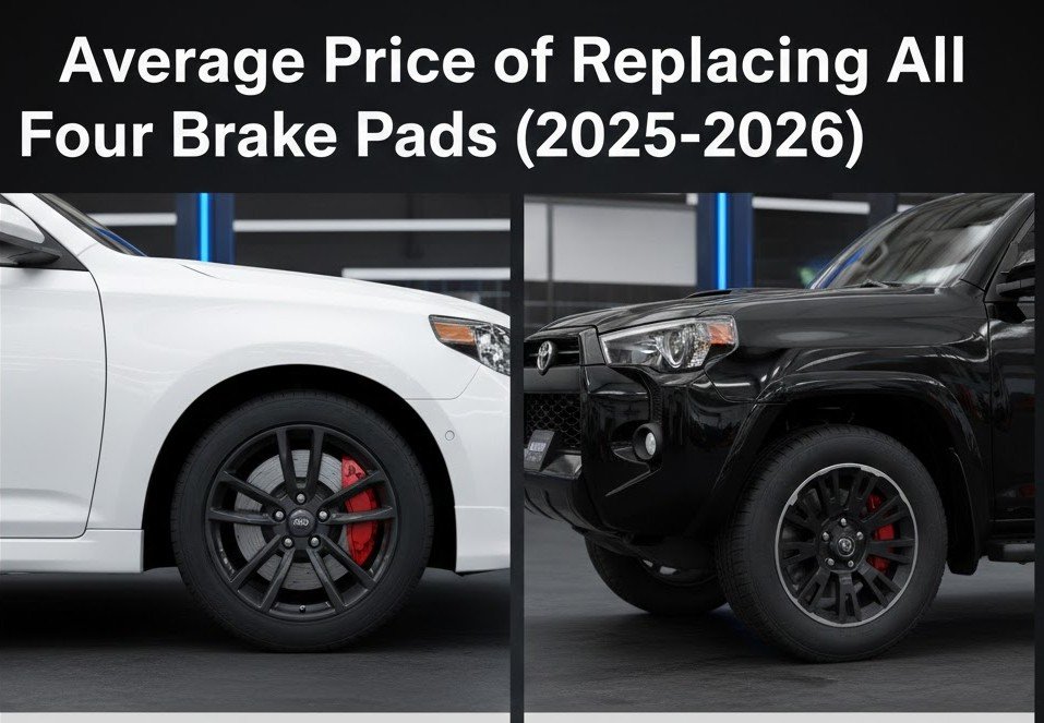 Average Price of Replacing All Four Brake Pads, in 2025–2026