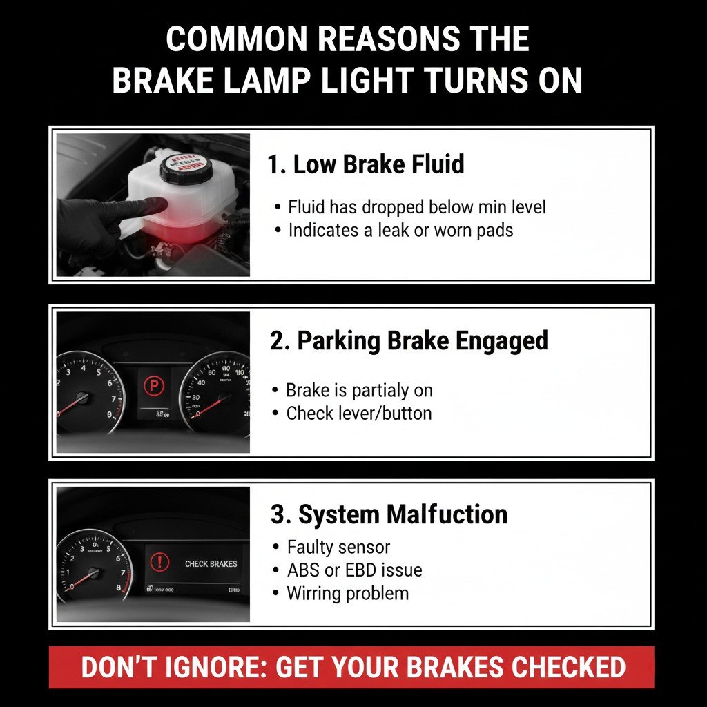 Common Reasons the Brake Lamp Light Turns On