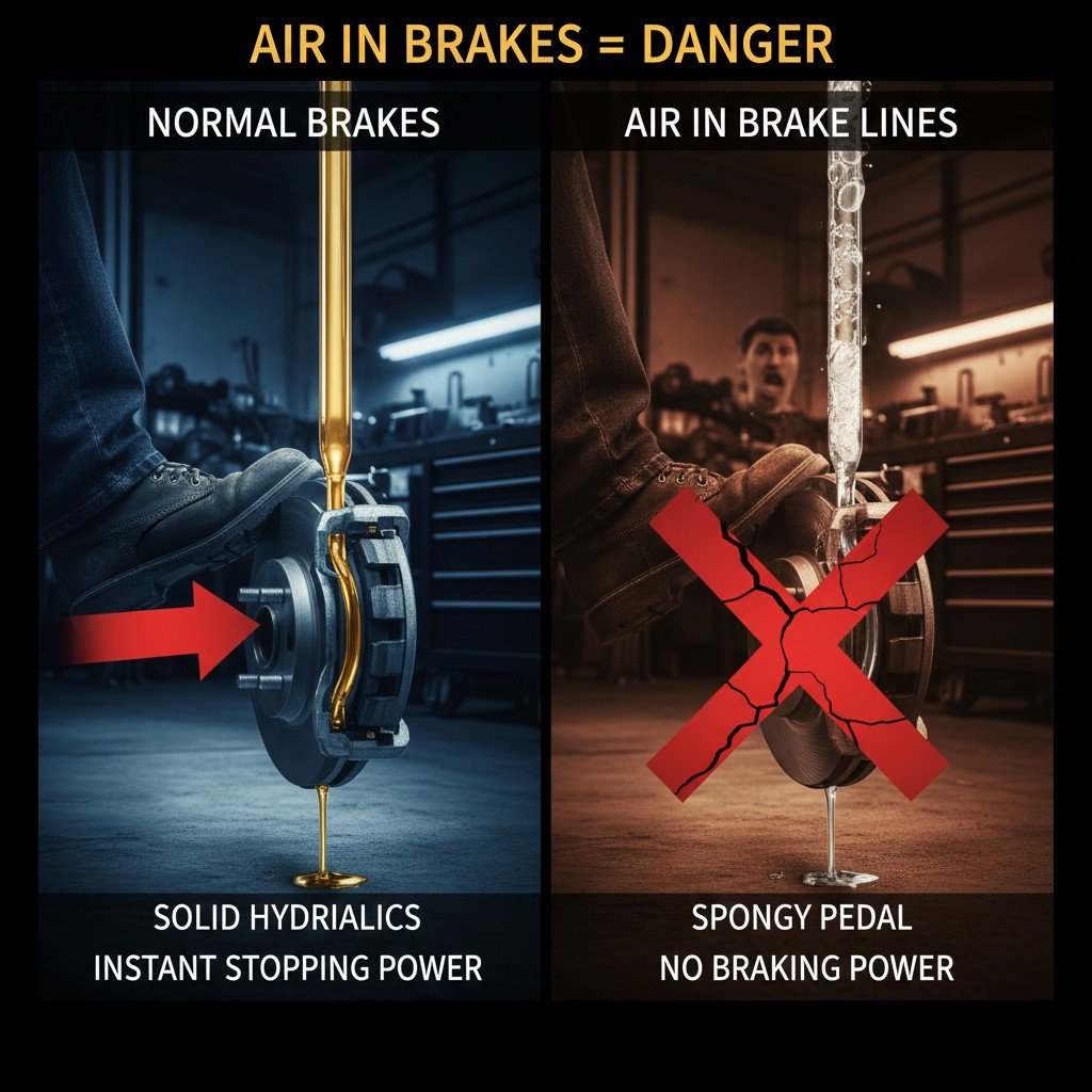 Dangers of Air in Brake Lines