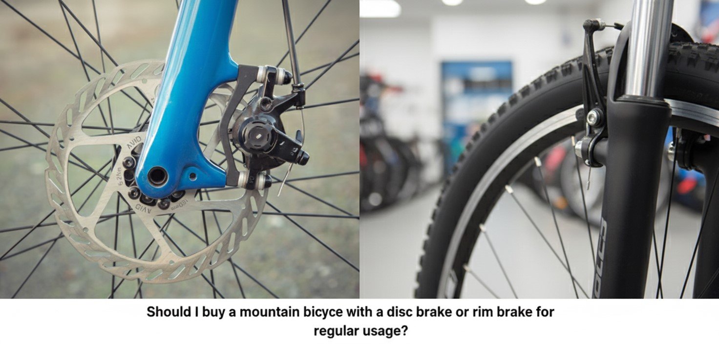 Disc brakes on mountain bike
