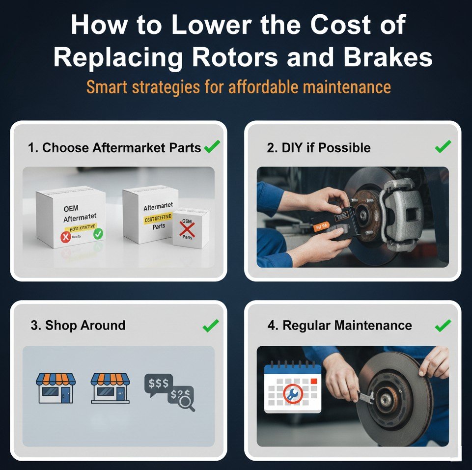 How to Lower the Cost of Replacing Rotors and Brakes