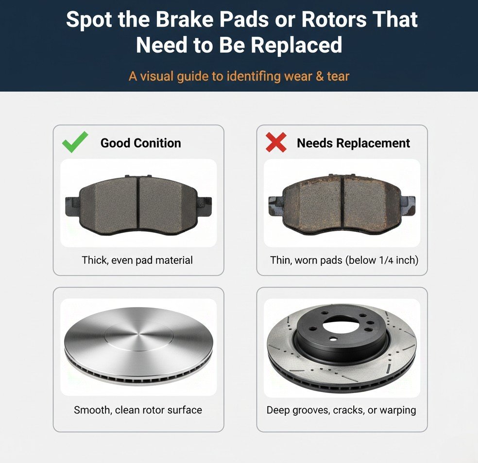 Spot the Brake Pads or Rotors That Need to Be Replaced