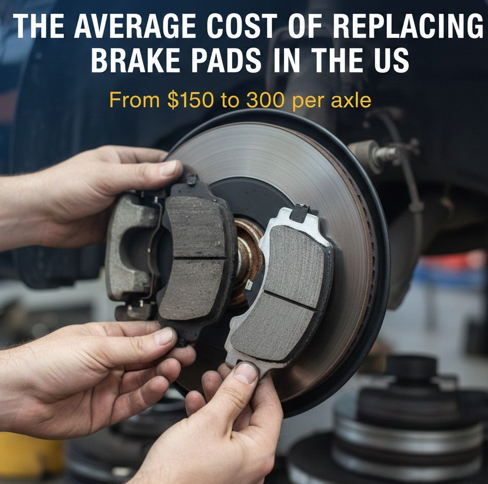The average cost of replacing brake pads in the US