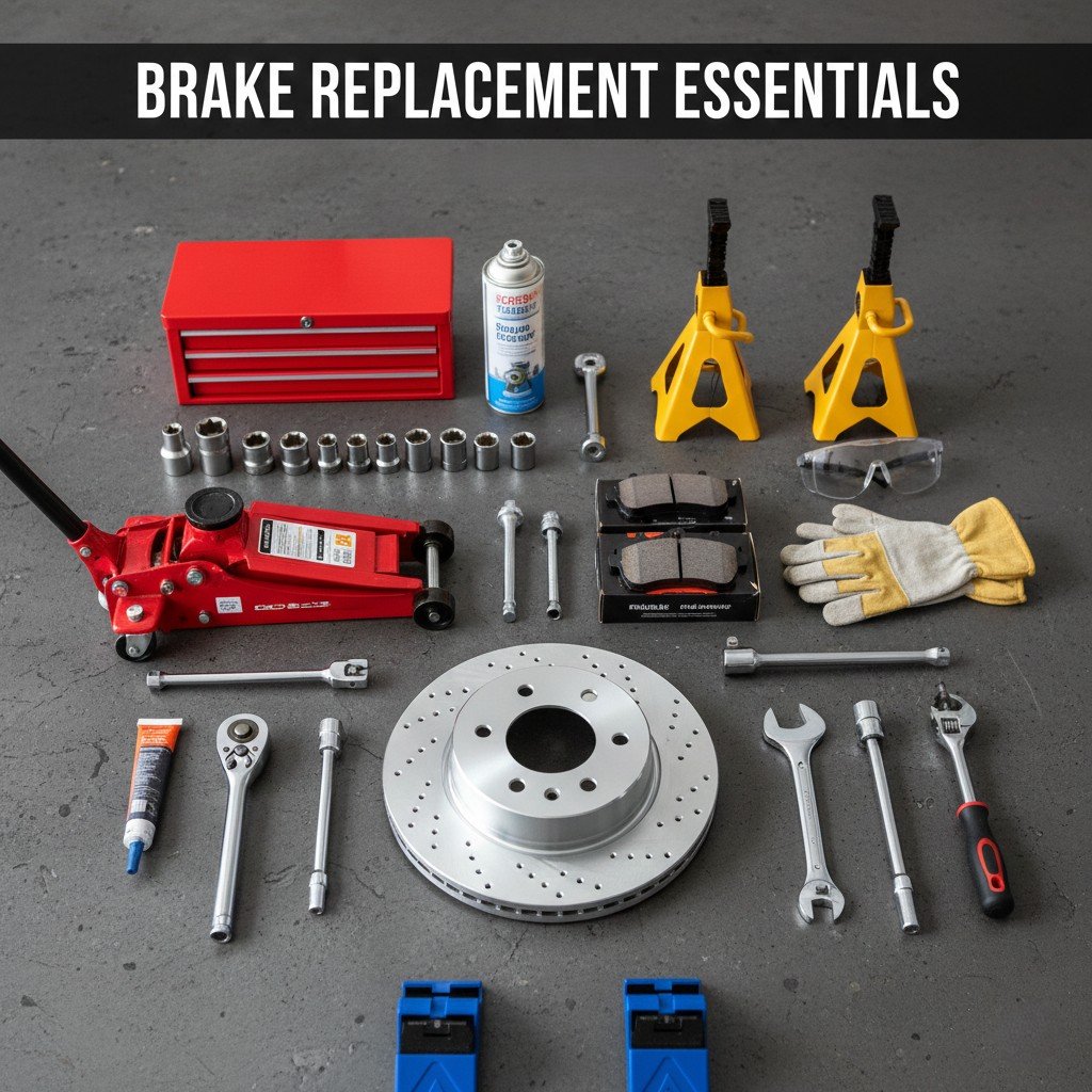 Things needed for brake pad and rotor replacement