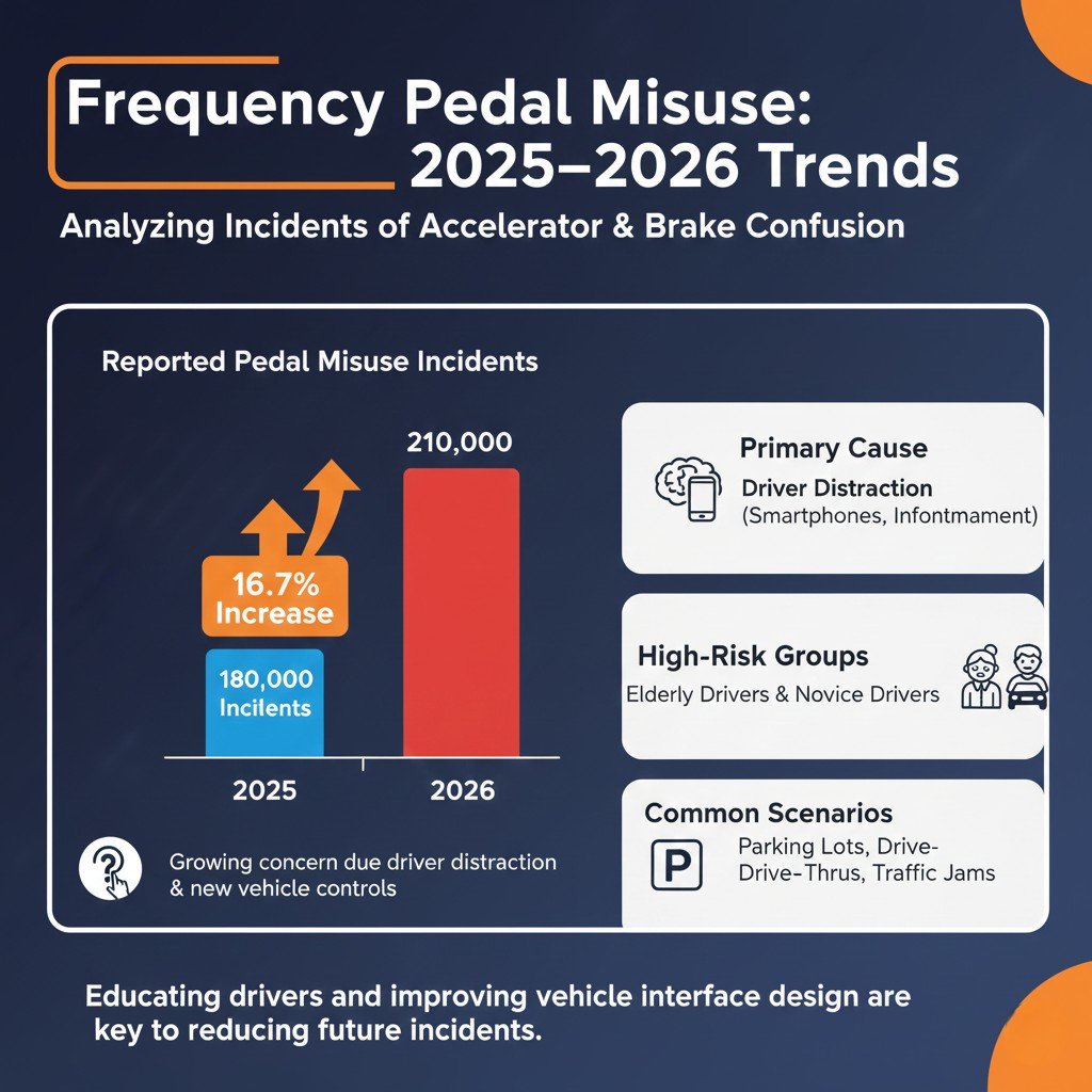 What is the frequency of pedal misuse? 2025–2026 Trends