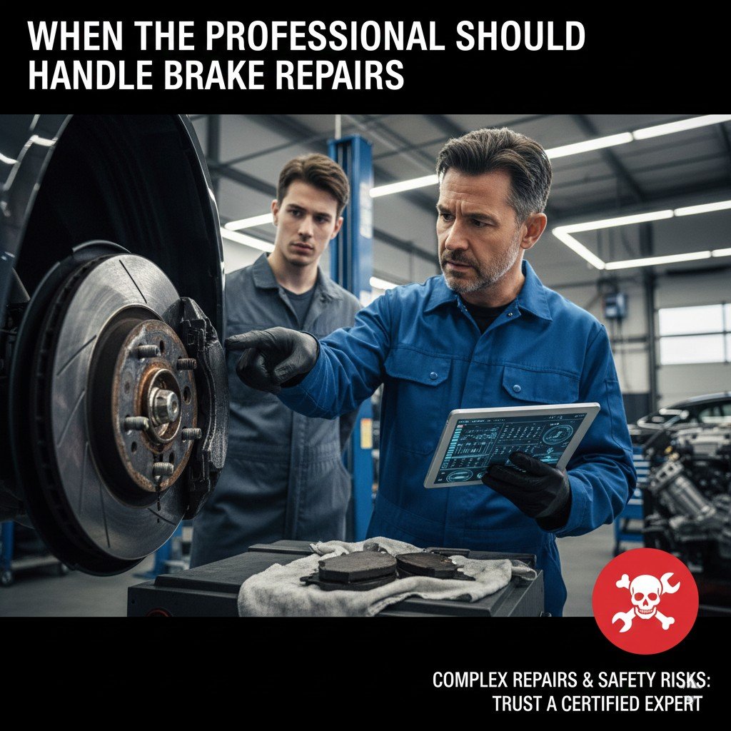 When the professional should handle brake repairs
