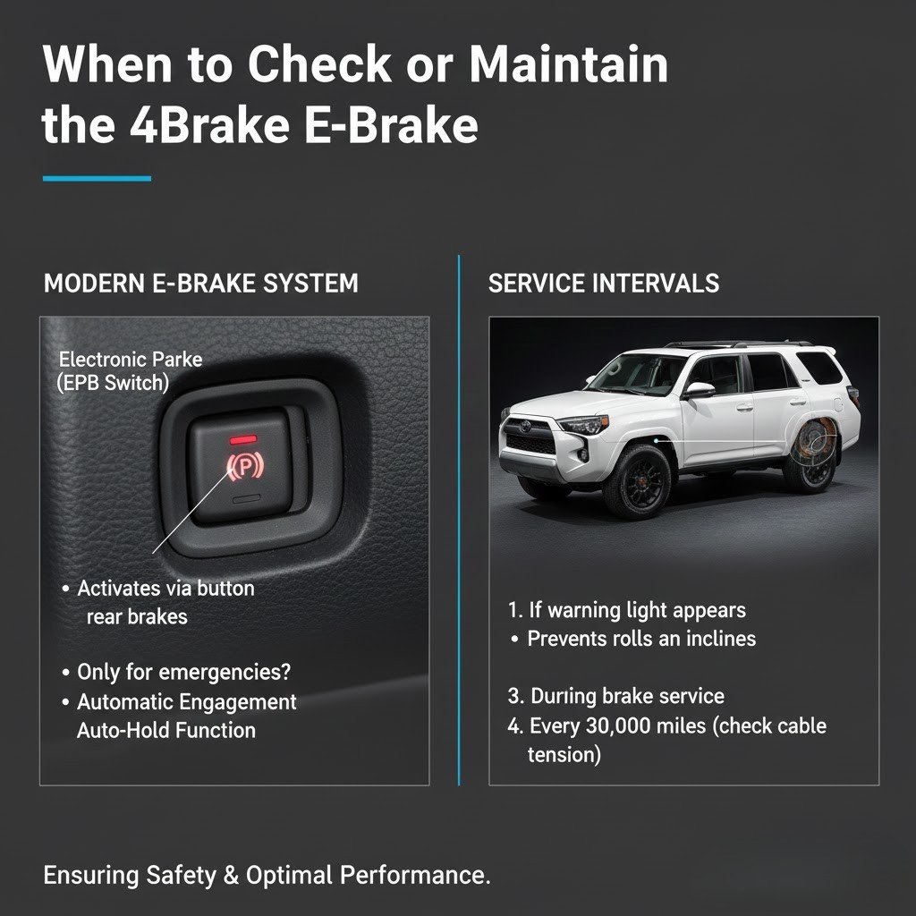 When to Check or Maintain the 4Runner E-Brake