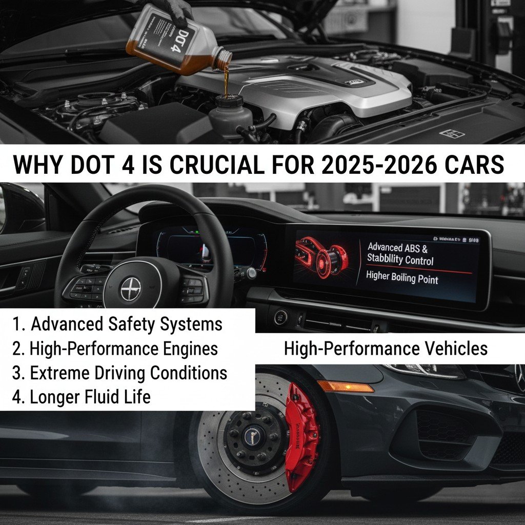 Why DOT 4 Brake Fluid Is Needed in Today’s 2025–2026 Cars