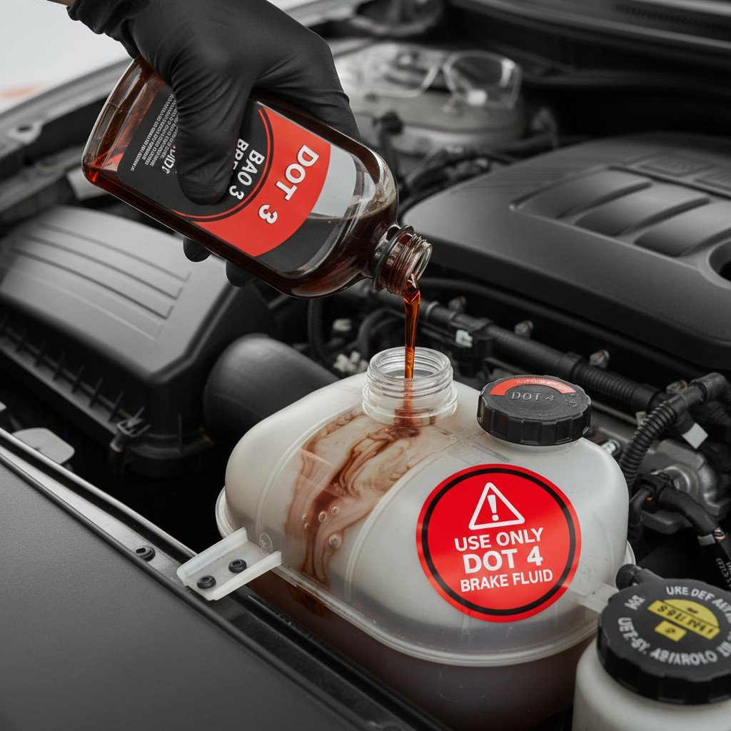 you would like to know what will happen if a DOT 4 system is filled with DOT 3.